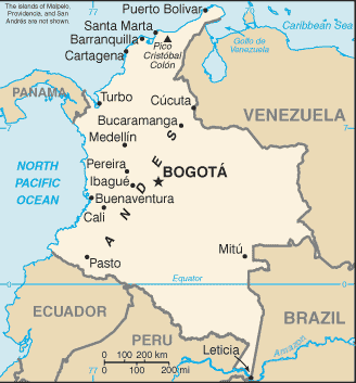 cali colombia map