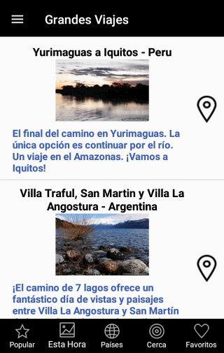 Categor�as de Lugares