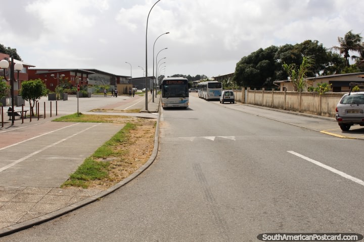 A street in Kourou in French Guiana. (720x480px). The 3 Guianas, South America.