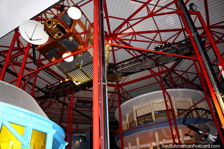 Inside the Kourou space center museum looking up, French Guiana. (720x480px). The 3 Guianas, South America.