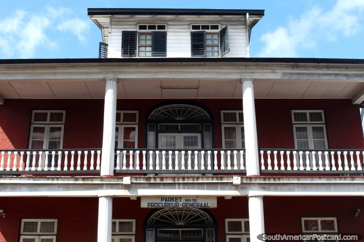 Parket Van de Procureur- Generaal, historic building in Paramaribo, Suriname. (720x480px). The 3 Guianas, South America.