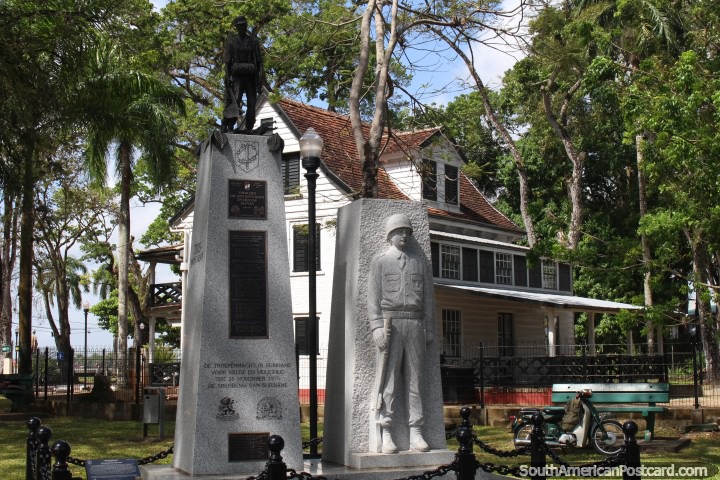 Trismonument, memorial to war in Paramaribo, Suriname. (720x480px). The 3 Guianas, South America.