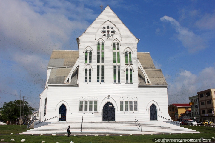 43.5 meters tall, one of the tallest wooden churches, St. Georges Cathedral in Georgetown, Guyana. (720x480px). The 3 Guianas, South America.