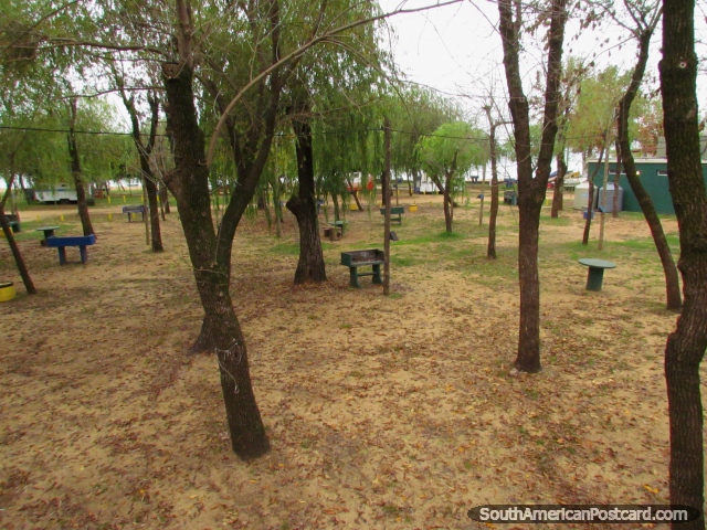 Piedras Coloradas camping grounds in Colon beside the river. (640x480px). Argentina, South America.