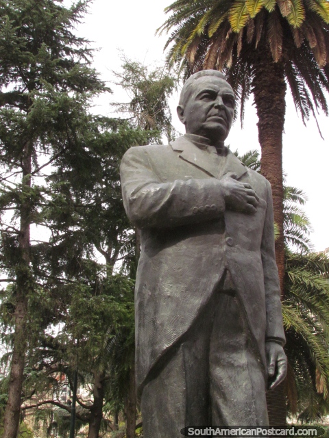 Hipolito Yrigoyen (1852-1933) statue in Buenos Aires, 2 times President. (480x640px). Argentina, South America.