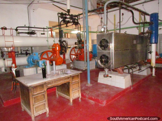 Wine making equipment at Florio winery in Mendoza. (640x480px). Argentina, South America.