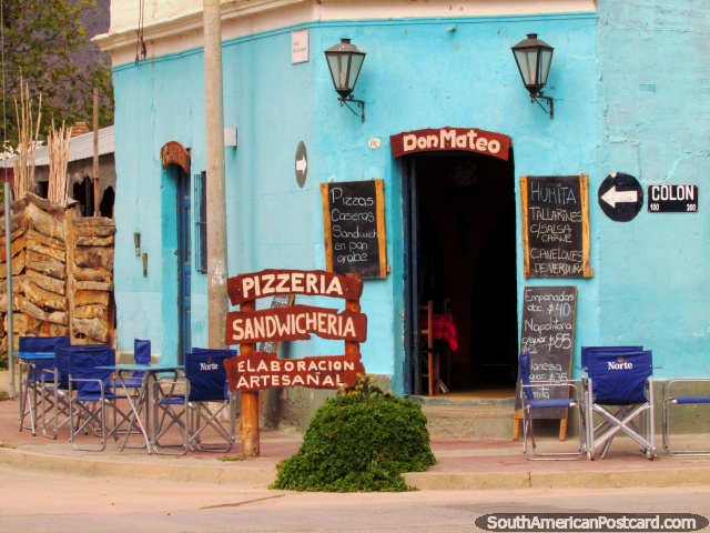 Don Mateo pizza and sandwich restaurant in Cafayate. (640x480px). Argentina, South America.