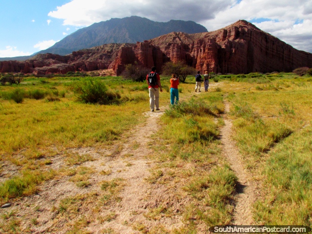 On tour going to check out the 3 Castles, 3 tall rocks together, Quebrada de las Conchas in Cafayate. (640x480px). Argentina, South America.