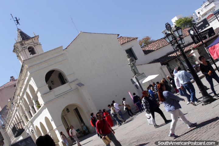 The Historical Museum in Salta with tower, beside Parque 9 de Julio in Salta. (720x480px). Argentina, South America.