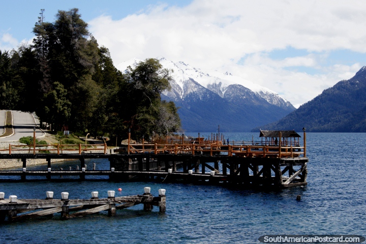 Villa Traful, the boat jetties and lake, a beautiful place to go fishing or camping. (720x480px). Argentina, South America.