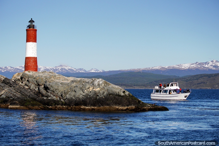 Lighthouse - Faro Les Eclaireurs in Ushuaia, this is not the lighthouse at the end of the world, contrary to belief. (720x480px). Argentina, South America.