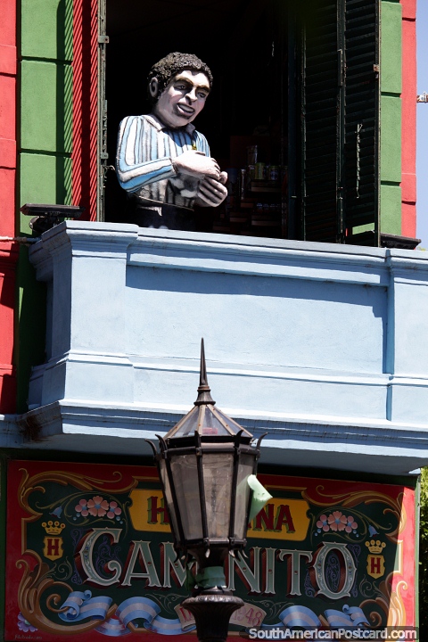 Let me guess, is that Maradona? Is that a balcony? Is this El Caminito in La Boca, Buenos Aires? Yes! (480x720px). Argentina, South America.
