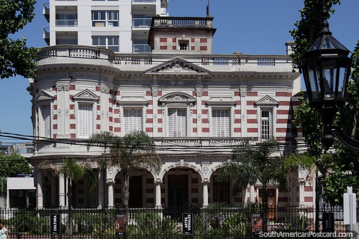 Municipal house of culture and visual arts in Tigre, historic building with arches and columns in Buenos Aires. (720x480px). Argentina, South America.