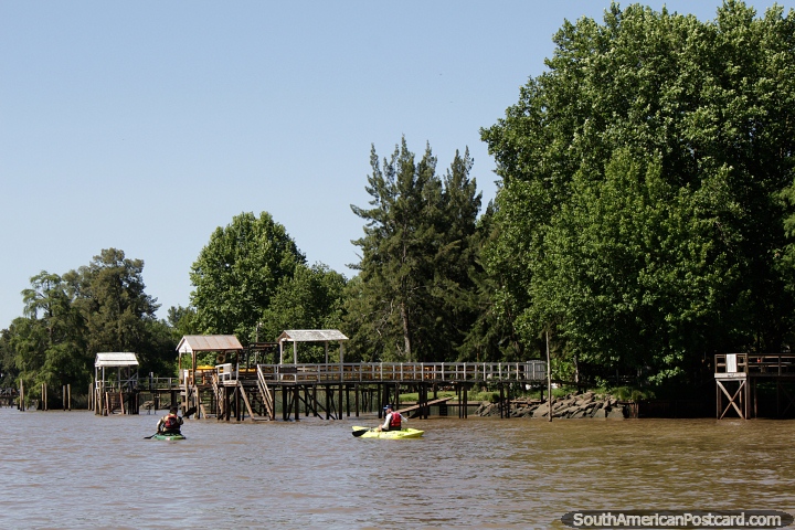 The rivers around Tigre are fantastic to enjoy water sports like kayaking in northern Buenos Aires. (720x480px). Argentina, South America.