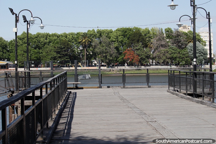 Dock in Patagones looking across to the park in Viedma. (720x480px). Argentina, South America.
