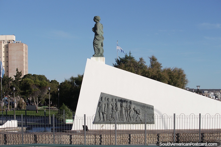 Monument and statue on the waterfront area in Puerto Madryn. (720x480px). Argentina, South America.