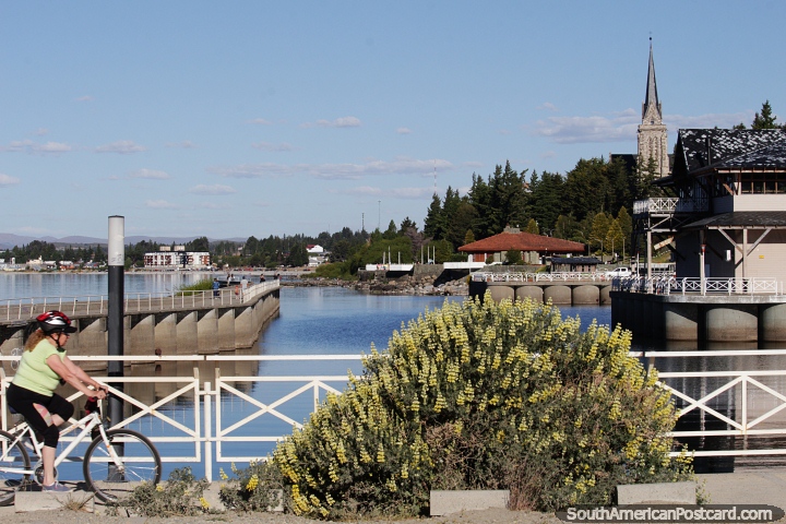 The waterfront in Bariloche, a great place to walk or ride a bicycle. (720x480px). Argentina, South America.
