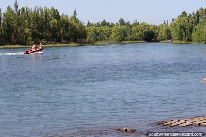 Beautiful area in Neuquen, the Limay River with many activities to enjoy. (720x480px). Argentina, South America.