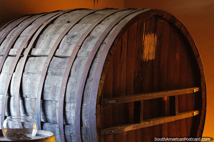 Wine barrel, part of the museum at Labiano Winery in San Rafael. (720x480px). Argentina, South America.
