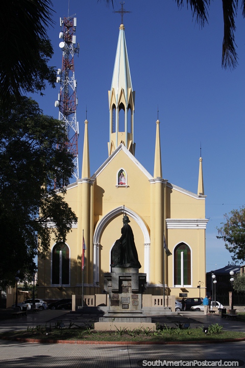 Our Lady of Peace Parish (1835), the church in La Paz. (480x720px). Argentina, South America.