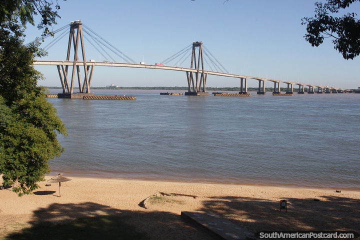 General Manuel Belgrano Bridge over the Parana River in Corrientes to Resistencia. (720x480px). Argentina, South America.