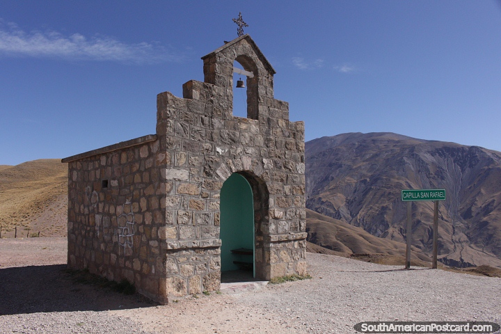 San Rafael Chapel, Molino Rock, 3457 meters above sea on Route 33. (720x480px). Argentina, South America.