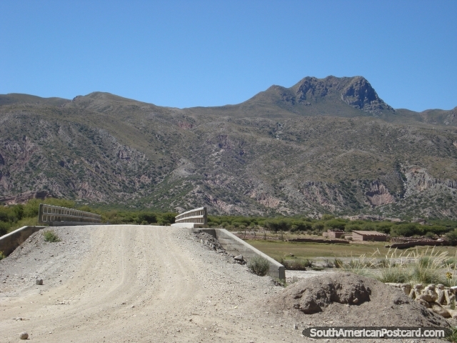 Roads, bridges and mountains between Tupiza and Uyuni. (640x480px). Bolivia, South America.