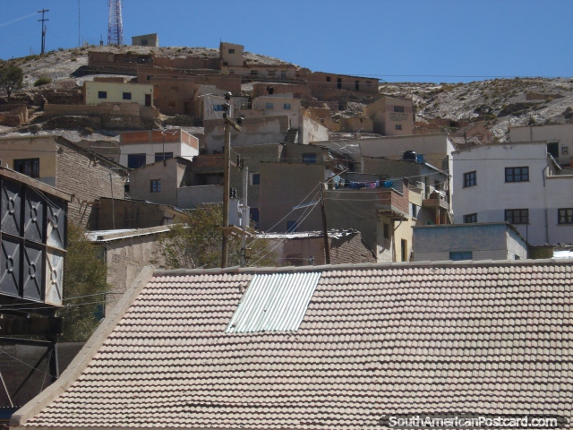 Houses up on the dry hills of Atocha. (640x480px). Bolivia, South America.