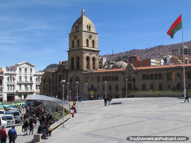 Church San Francisco and plaza in La Paz. (640x480px). Bolivia, South America.