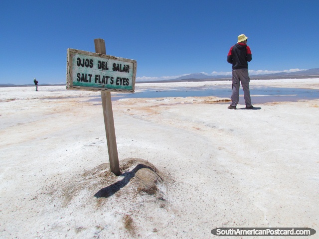 Ojos del Salar, Eyes of the Salt Flats, Uyuni. (640x480px). Bolivia, South America.
