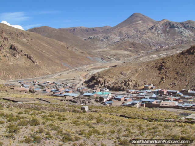 La minería de establecimiento cerca de Potosi en el camino de Uyuni. (640x480px). Bolivia, Sudamerica.