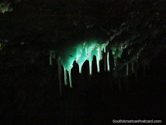 Green stalactites in the Potosi mines. (640x480px). Bolivia, South America.