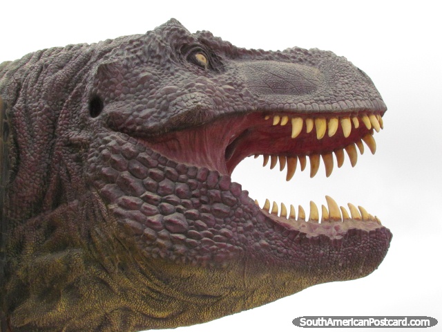 Dinosaur with sharp teeth, Parque Cretacico in Sucre. (640x480px). Bolivia, South America.
