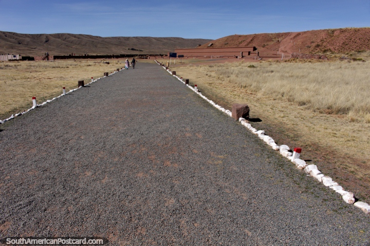 From the entrance looking towards the Tiwanaku Ruins. (720x480px). Bolivia, South America.