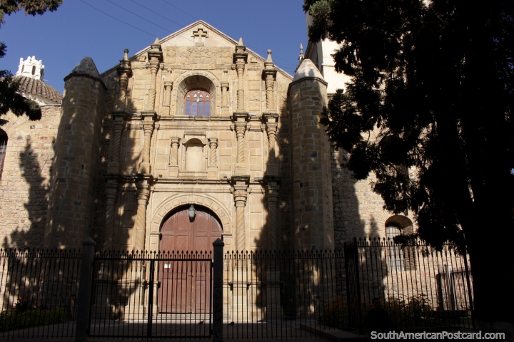 Stone cathedral, side view in Cochabamba. (720x480px). Bolivia, South America.
