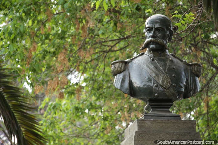 Narciso Campero (1813-1896), ex-president, bust in Tarija. (720x480px). Bolivia, South America.