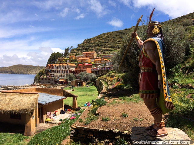 Isla del Sol (Island of the Sun), Inca once ruled this beautiful place at Lake Titicaca, Copacabana. (640x480px). Bolivia, South America.