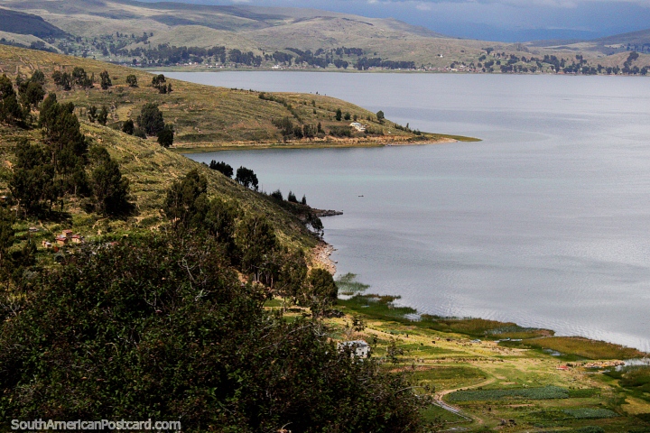 A rea em volta do Lago Titicaca  uma bela parte do pas com o cenrio impressionante. (720x480px). Bolvia, Amrica do Sul.