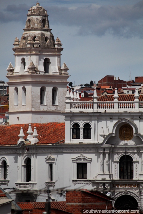 San Francisco Xavier de Chuquisaca University in Sucre, historic building. (480x720px). Bolivia, South America.