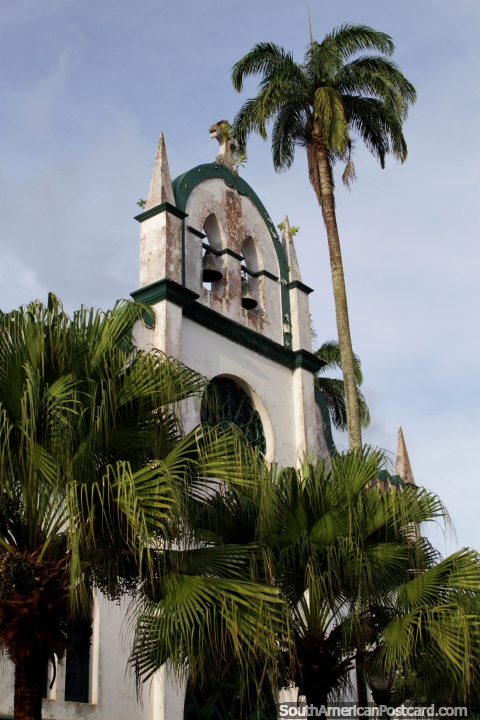 Casa Parroquial Nuestra Senora del Pilar (1930) in the city of palms - Cobija. (480x720px). Bolivia, South America.