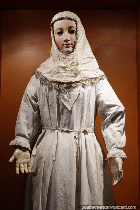 Saint Rose of Lima, 18th century, idol in the church at the coin museum in Potosi. (480x720px). Bolivia, South America.