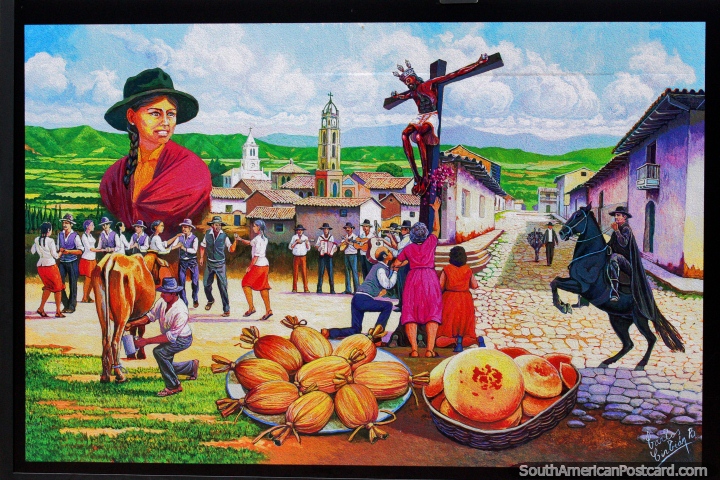 Los Valles Cruceos de Carlos Cirbin, una serie de pinturas de un maestro pintor nacido en Santa Cruz. (720x480px). Bolivia, Sudamerica.