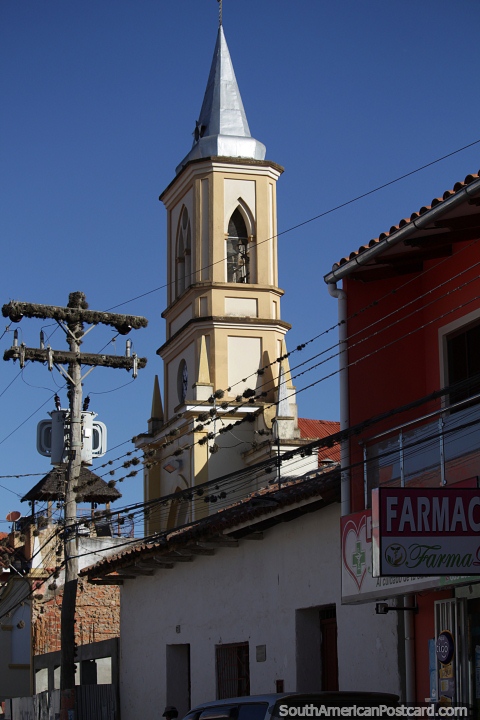 Senor de Malta Chapel and tower in Vallegrande. (480x720px). Bolivia, South America.