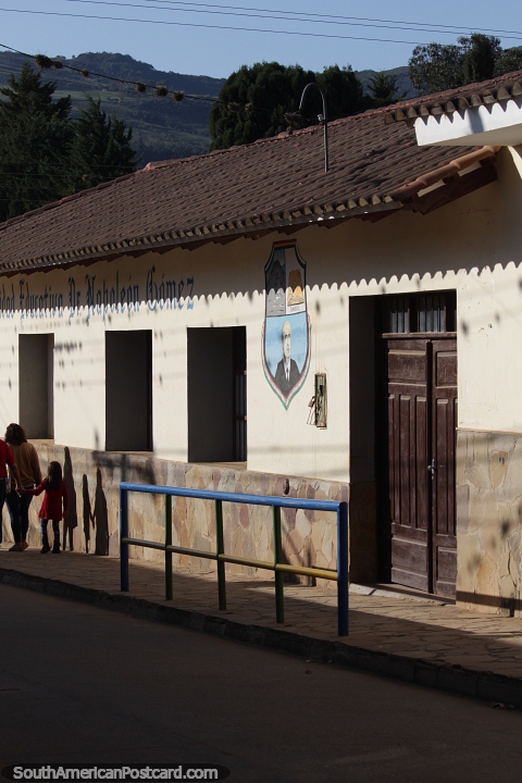 Dr. Napoleon Gomez school in Samaipata. (480x720px). Bolivia, South America.
