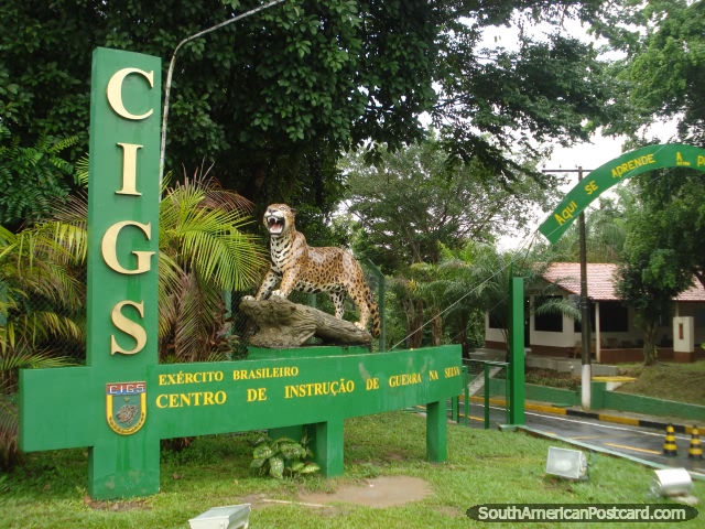 La entrada a Zooilógico CIGS en Manaus. (640x480px). Brasil, Sudamerica.