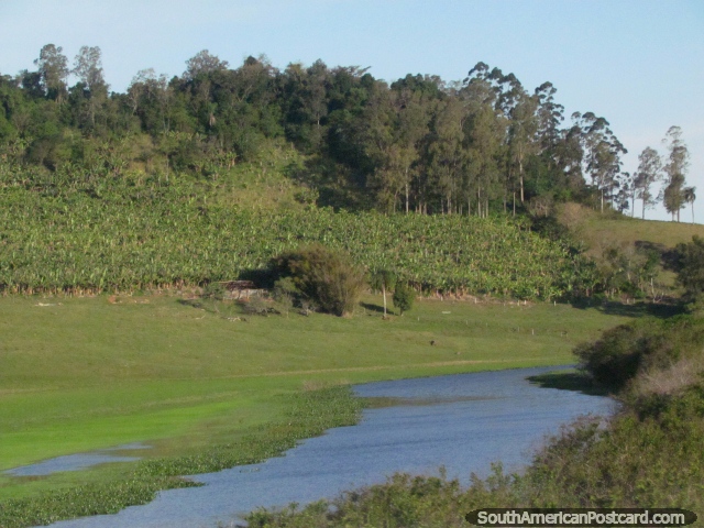 Bela zona rural e lagoas em volta de Osorio, ao leste de Porto Alegre. (640x480px). Brasil, Amrica do Sul.