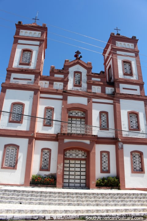 Paroquia Sao Raimundo Nonato, an attractive church in Santarem. (480x720px). Brazil, South America.
