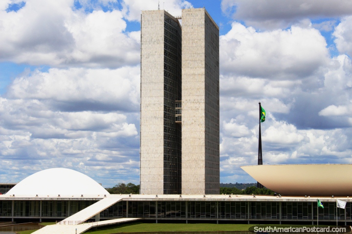 The government buildings in the futuristic capital of Brazil - Brasilia. (720x480px). Brazil, South America.