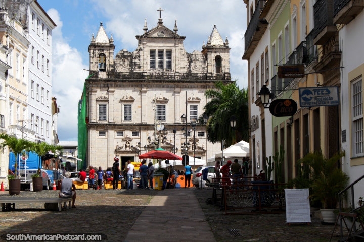 One of several nice old churches in Pelourinho - the historic center of Salvador. (720x480px). Brazil, South America.