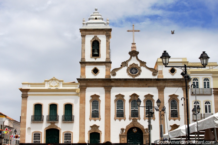 Iglesia de Sao Domingos en Salvador, impresionante edificio antiguo. (720x480px). Brasil, Sudamerica.